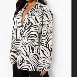 Zebra Blazer Top